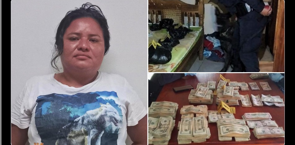 PNC allana vivienda y encuentra abundante droga y dinero al cuidado de una mujer
