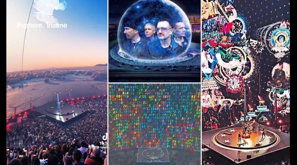 VIDEO | U2 inaugura The Sphere en Las Vegas, un estadio esférico con un diseño futurista nunca antes visto