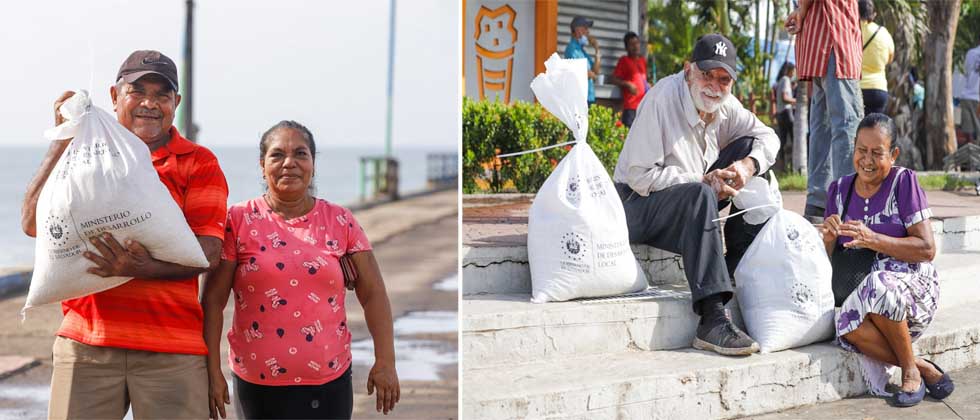 Familias afectadas por lluvias reciben paquetes alimentarios