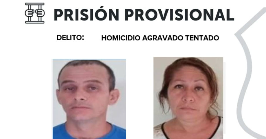 Mandan a prisión a pareja involucrada en un intento de homicidio en Chalatenango