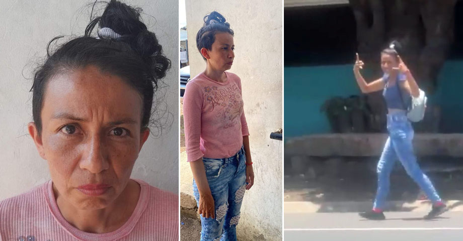Capturan a mujer que apareció en las redes haciendo señas de pandillas