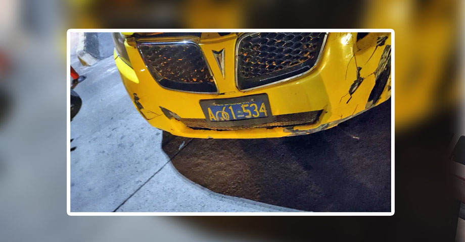 Denuncian a taxista que embistió a motociclista y se dio a la fuga en San Salvador