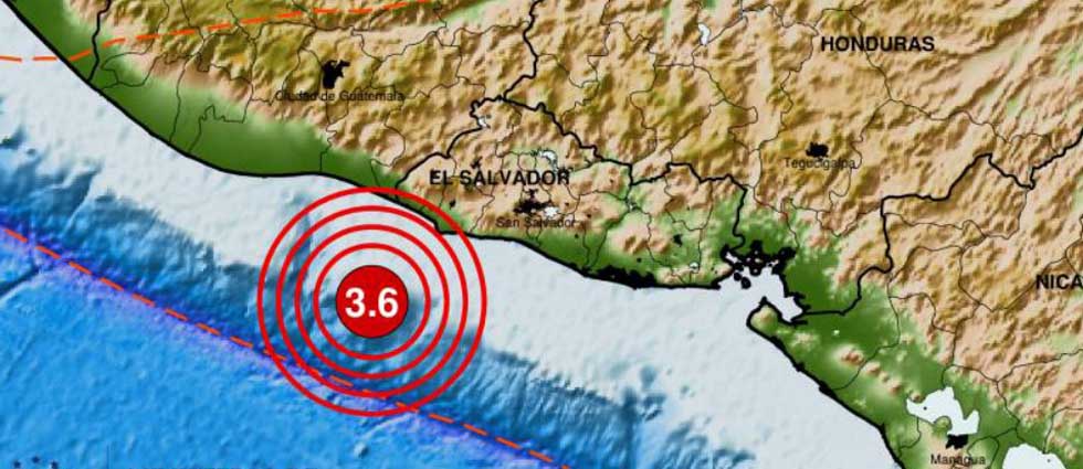 Sismo sacude parte del país esta tarde de miércoles
