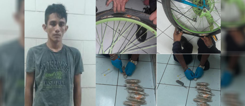 Capturan a sujeto que escondía droga en las llantas de su bicicleta