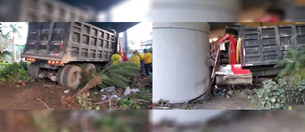 Conductor acaba en el hospital tras choque en el redondel del Árbol de La Paz