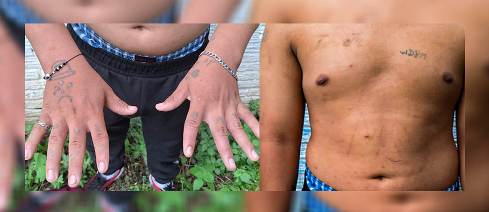 Apopa: cae menor de edad con tatuajes de la MS y antecedentes