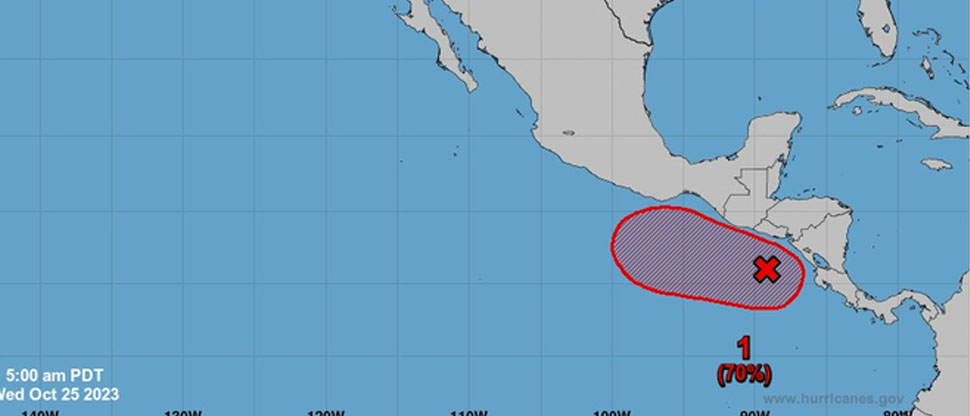 Baja presión con posibilidad de convertirse en ciclón tropical provocará lluvias esta tarde 