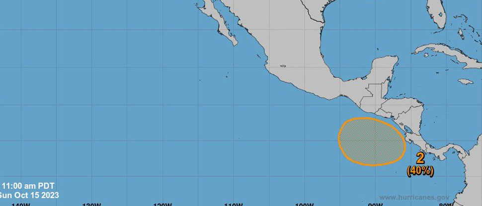 Vigilan sistema que tiene 40% de probabilidades de convertirse en ciclón tropical 
