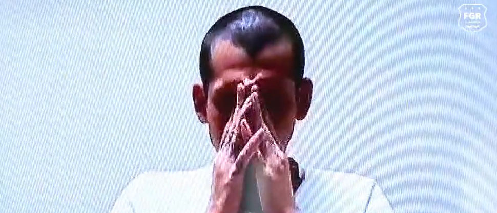 Terrorista llora tras escuchar que fue sentenciado a pasar 15 años recluido en el CECOT