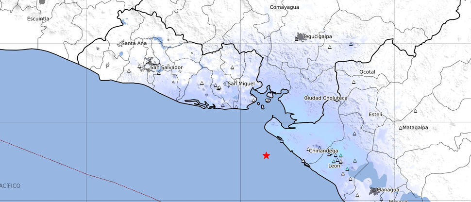 Sismo sacude parte de Nicaragua y es sensible en El Salvador, esta mañana de miércoles  