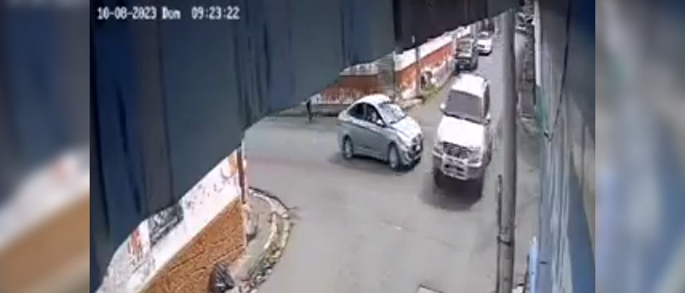 Conductor no respeta señal de alto y provoca accidente en San Miguel; todo quedó grabado