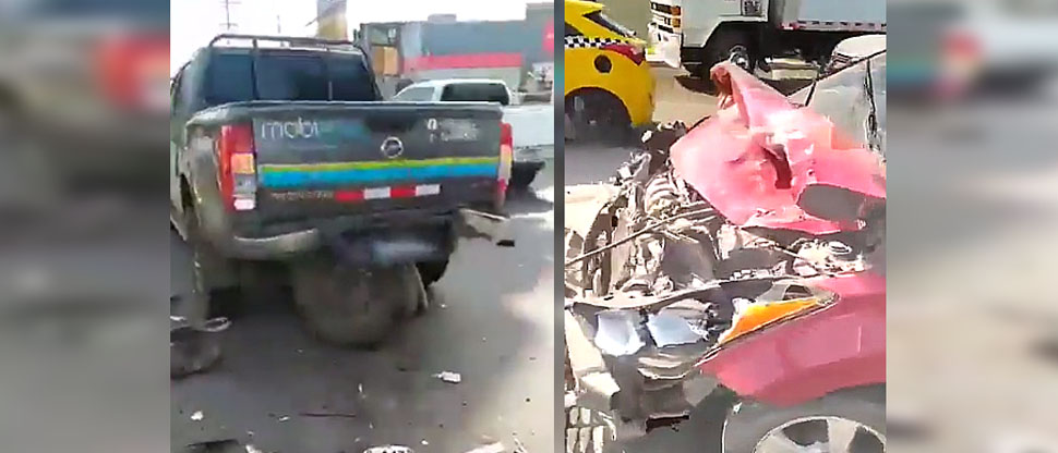 Conductor se da a la fuga tras aparatoso accidente en San Miguel