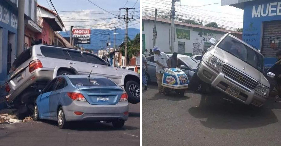 Reportan aparatoso accidente en la ciudad de San Miguel