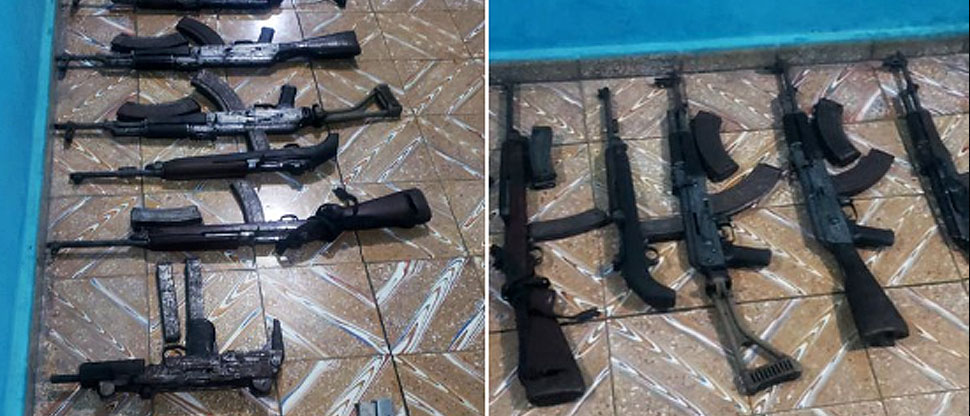 Autoridades localizan arsenal de armas que pandilleros escondían en un cerro de San Vicente