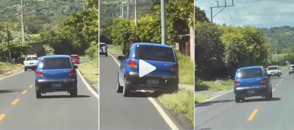 Tras salirse del carril, conductor estuvo a punto de chocar contra un poste y otro vehículo | VIDEO