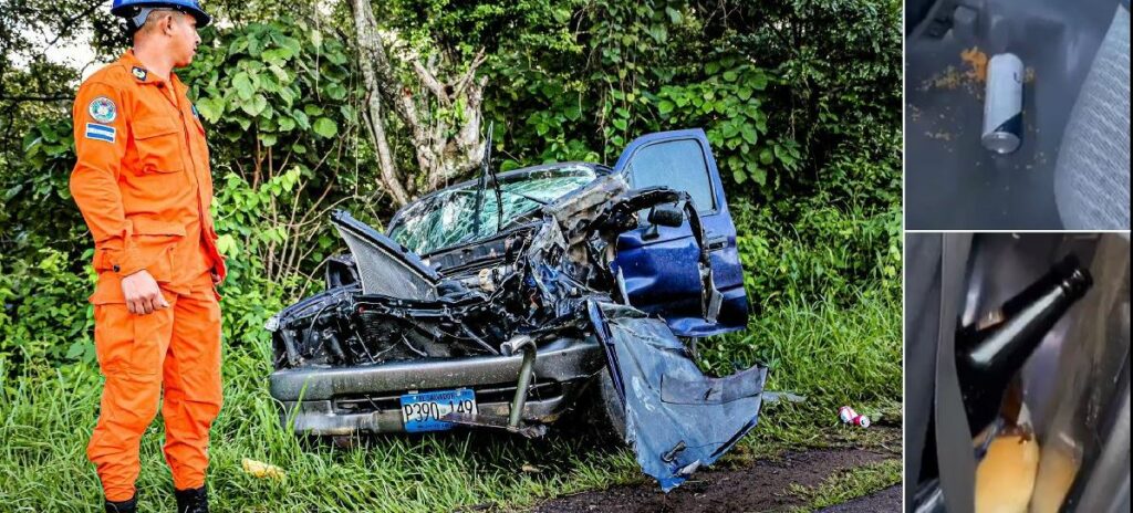 Conductor se estrella contra la parte trasera de rastra estacionada en Ahuachapán