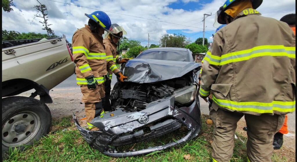 Se registra fuerte accidente en carretera Panamericana, Cojutepeque