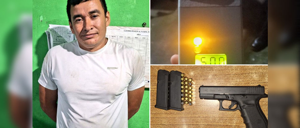 Borracho y armado, así capturó la PNC a un conductor en Morazán