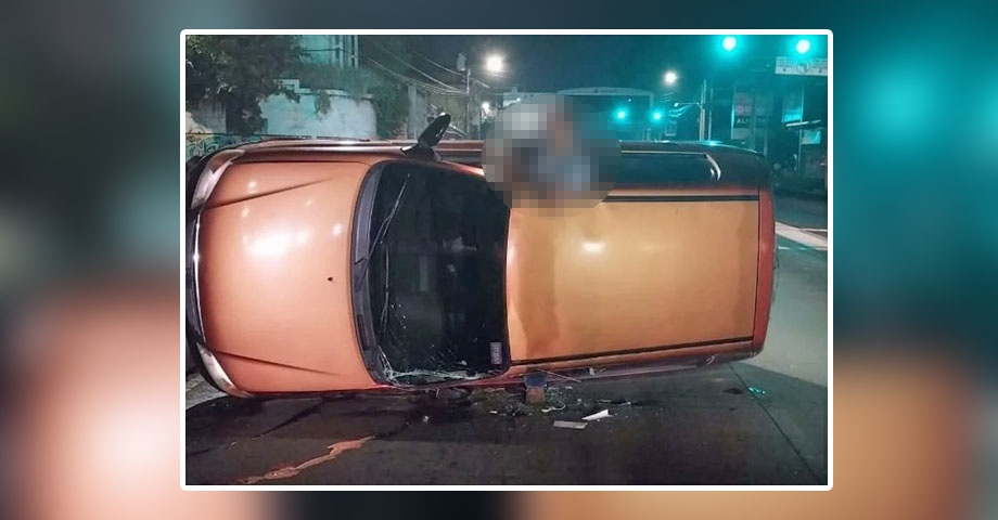 Conductor pierde el control de su vehículo y vuelca en la Juan Pablo