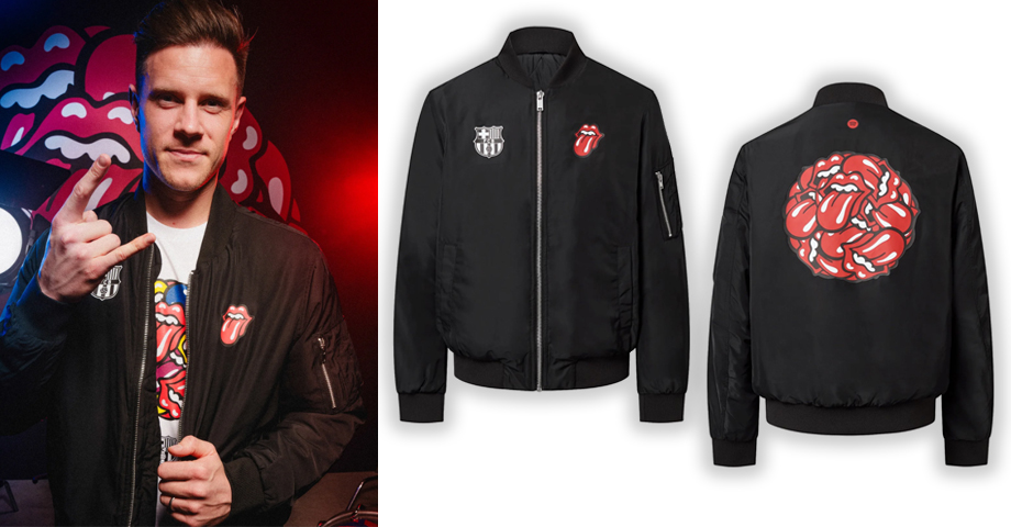 Barcelona lanza chaqueta bomber de edición limitada con el logo de The Rolling Stones