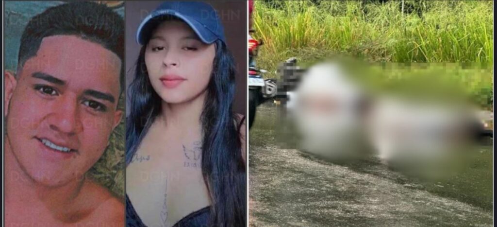 Joven pareja pierde la vida al chocar contra un autobús en Atlántida, Honduras