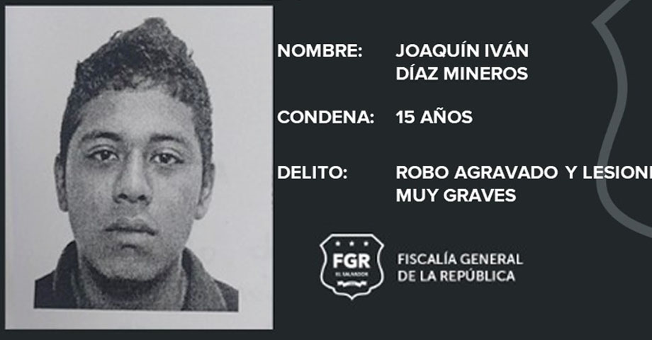 Sujeto que asaltó y lesionó a una persona es condenado a varios años de prisión