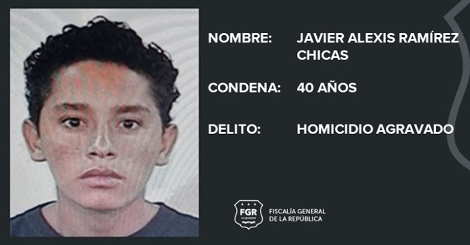 Joven pandillero pasará décadas en prisión por quitarle la vida a dos personas
