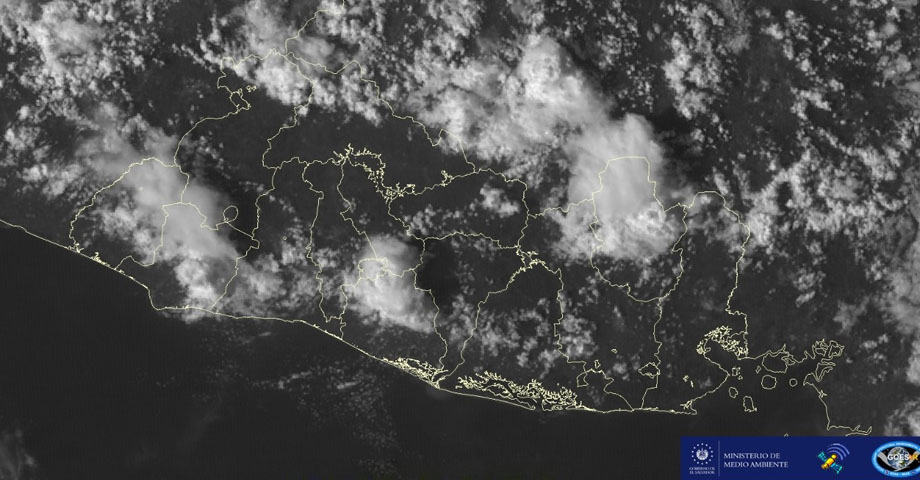MARN prevé lluvias para las próximas horas en distintos sectores del país