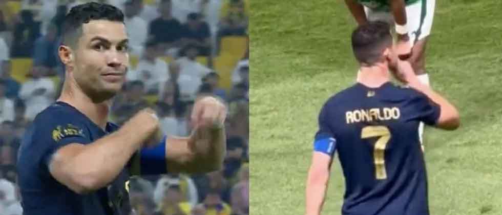 Desbordado por la ira: Le gritan Messi a Cristiano en pleno partido y pide cambió de árbitro