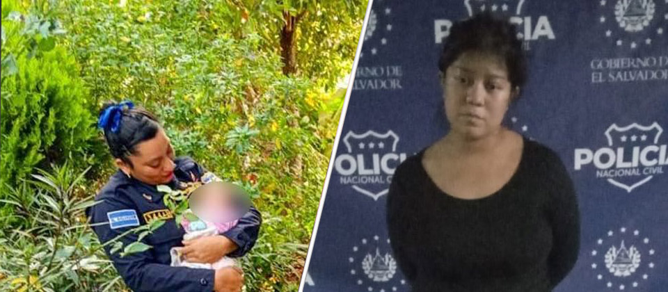 Detienen a mujer que abandonó a bebé de 4 días de nacido en San Salvador
