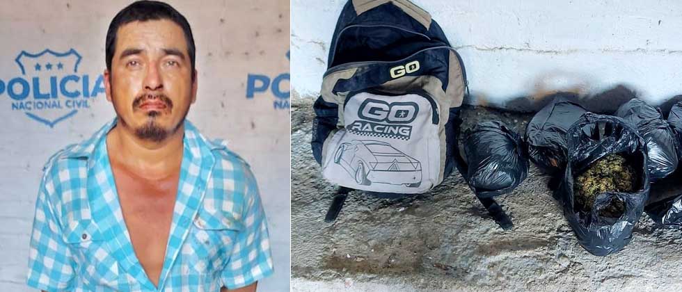 Capturan a sujeto que transportaba fuerte cantidad de droga en Santa Ana