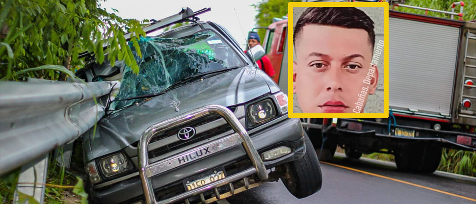 Él era el copiloto que murió tras accidentarse vehículo en Chalatenango