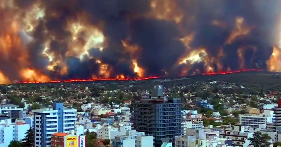 Controlan incendio forestal que arrasó varias hectáreas en Córdoba, Argentina