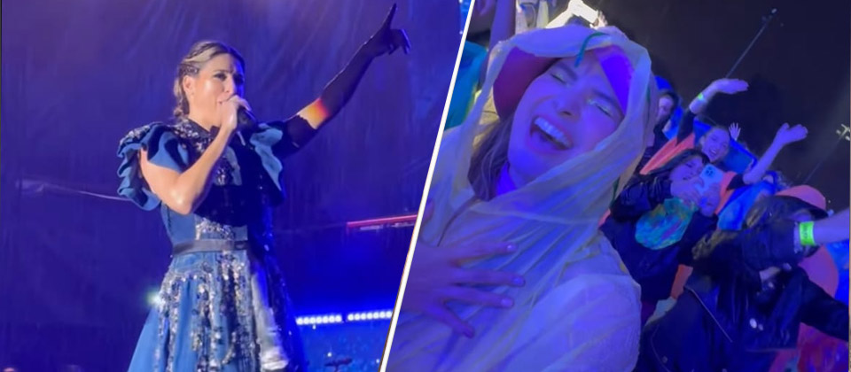 No importó la lluvia, así disfrutó Irene Castillo el concierto de Floricienta