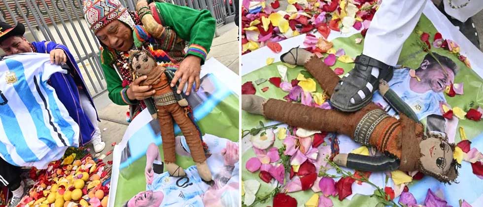 Chamanes peruanos hacen ritual para frenar a Messi