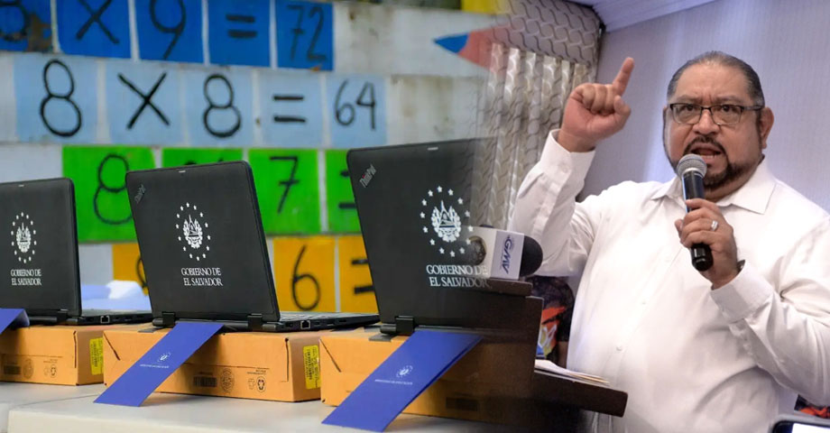 Candidato presidencial de ARENA critica que a los niños se les den laptops en las escuelas