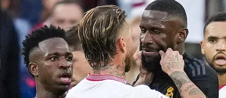 Sergio Ramos feliz porque el Real Madrid y Sevilla terminan empatados