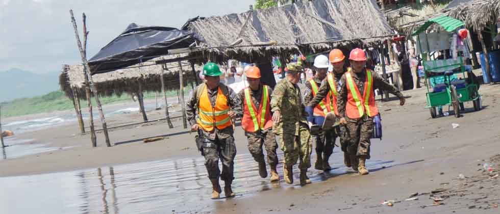 Realizan simulacro de tsunami en playa Las Tunas, La Unión