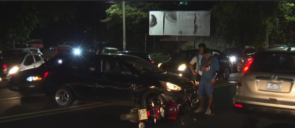 Accidente vial ocasiona fuerte tráfico en el bulevar Venezuela