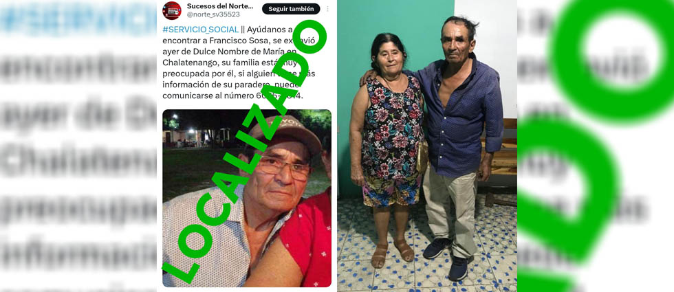 Hallan en Ayutuxtepeque a hombre que ‘desapareció’ en Chalatenango: «No fue víctima de delito»