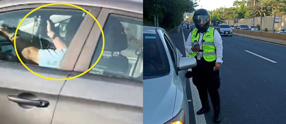 Autoridades siguen sancionado a conductores que arriesgan su vida y la de otros al distraerse