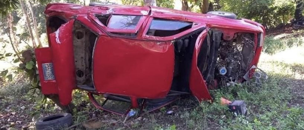 Tres personas resultan lesionadas en aparatoso accidente de tránsito en San Jorge