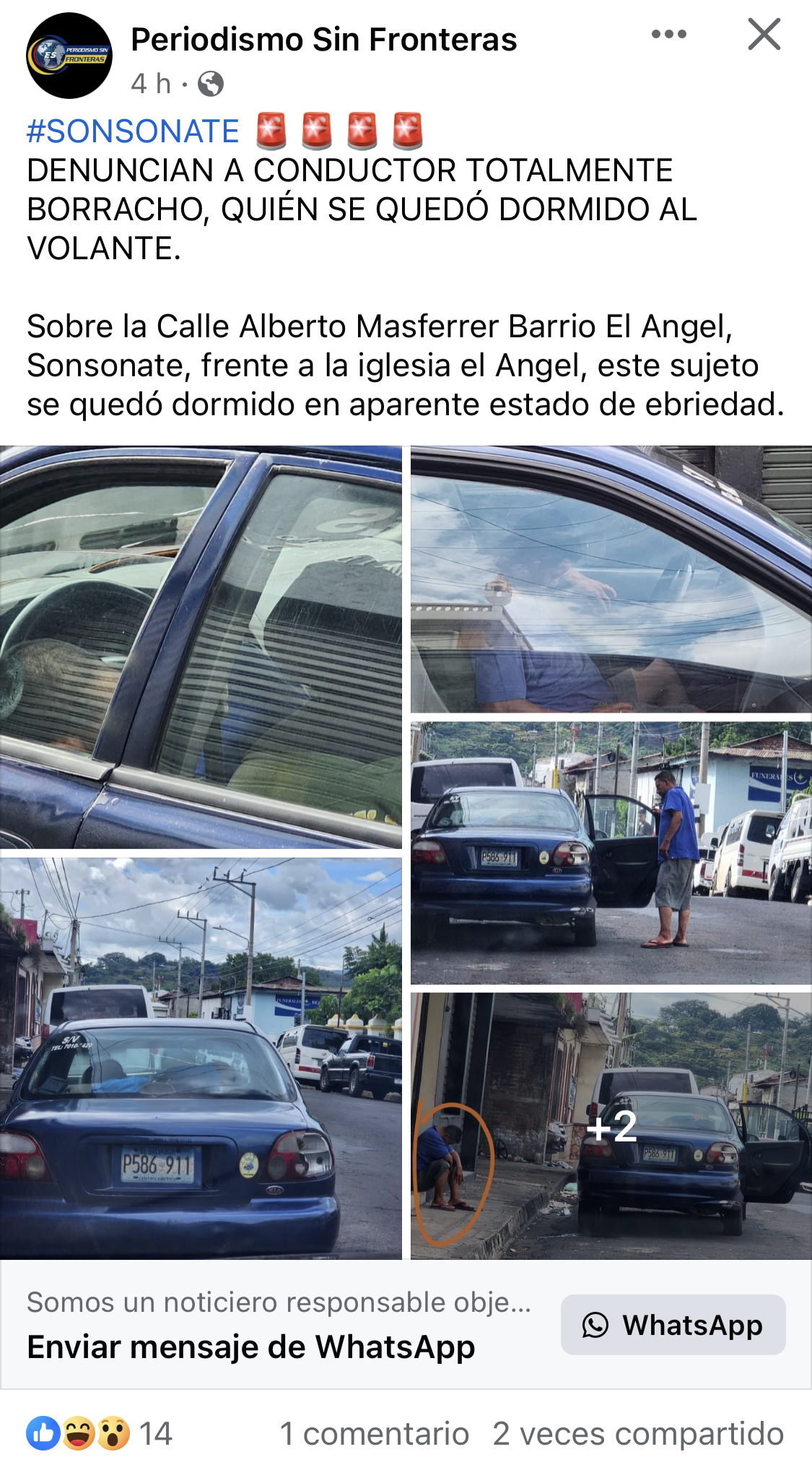 Conductor en aparente estado de ebriedad se queda dormido en la vía ...
