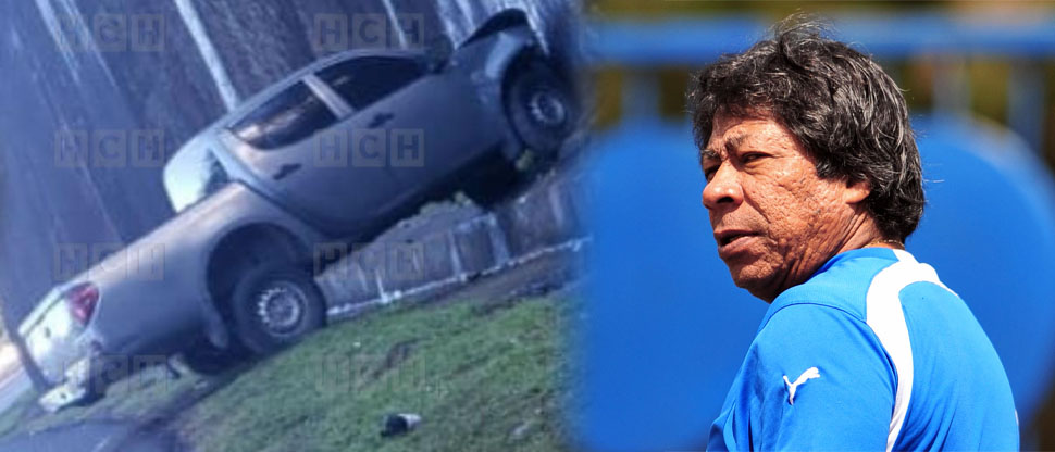 Ex DT de La Selecta vuelve a sufrir un fuerte accidente de tránsito en Honduras 
