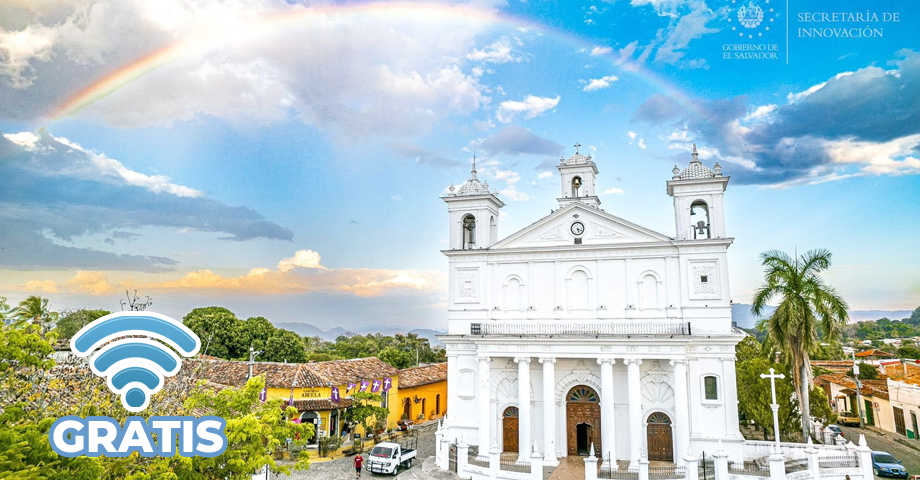 Habilitan internet de alta velocidad gratis en parque central de Suchitoto