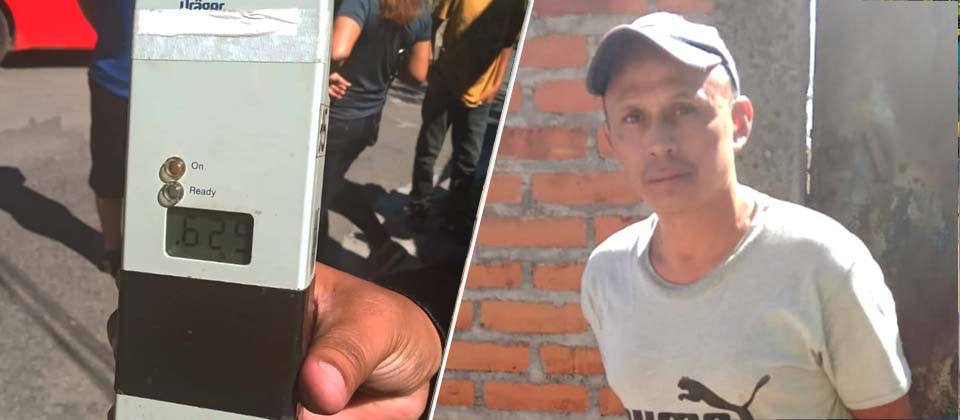 Detienen a conductor que provocó un choque y manejaba con 629 grados de alcohol