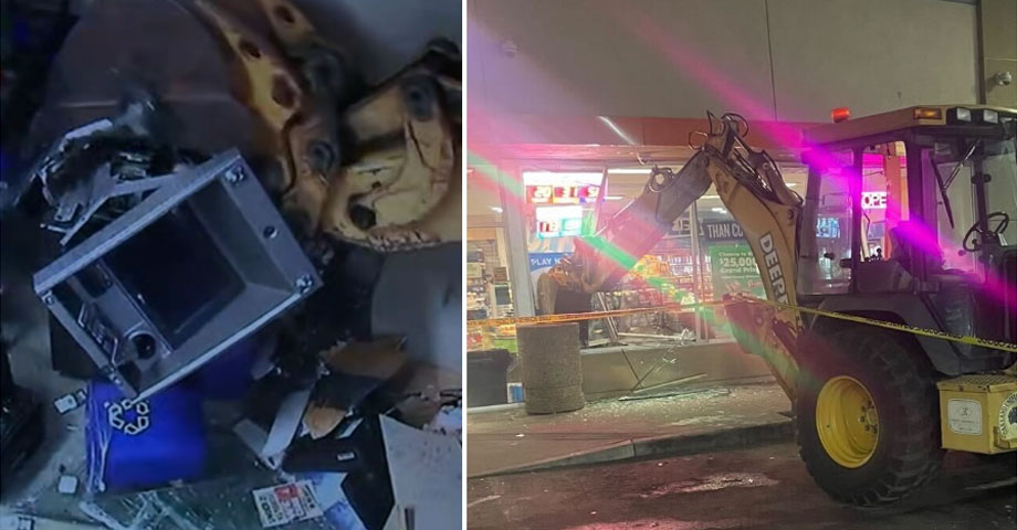 Sujetos intentan llevarse un cajero automático con una retroexcavadora en Oakland