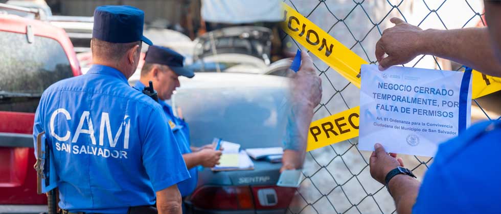 Cierran talleres por obstaculizar la vía pública y no tener permisos para operar en San Salvador