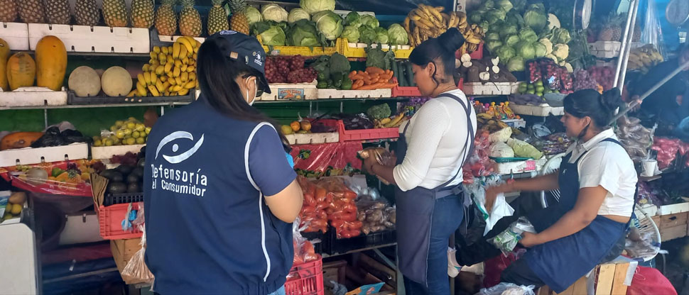Verifican precios de frutas y verduras en mercados del oriente del país