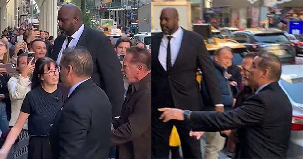 VIDEO: Arnold Schwarzenegger tiene a un “gigante” de guardaespaldas   